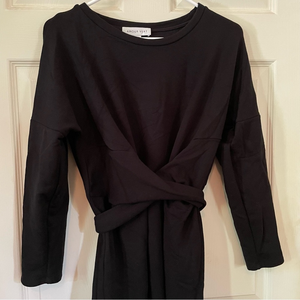 Amour Vert Russo Luxe Fleece Long Sleeve Dress